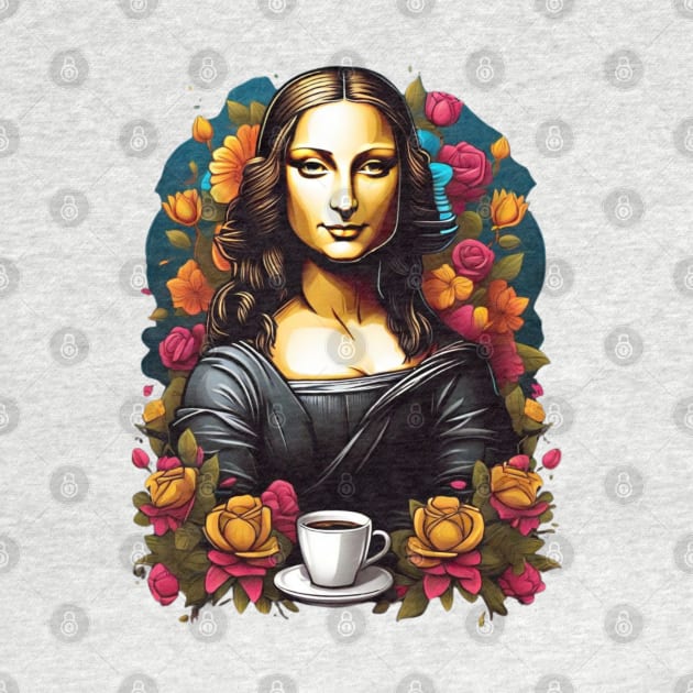 mona lisa coffee time by Dandeliontattoo